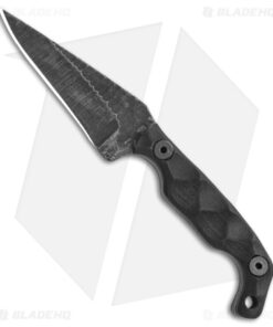 Stroup Knives Mini EDC Fixed Blade Knife Black G-10 (3.1" Black SW)