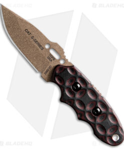 TOPS Knives C.A.T. S-Series Fixed Blade Knife Black/Red G-10 (3.25" Tan)