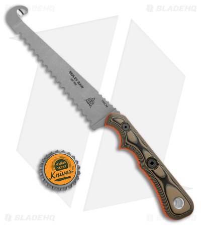 TOPS Knives Muley Saw w/ Gut Hook Fixed Blade Knife G-10 (4.5" SW) MSAW-01 - Image 4