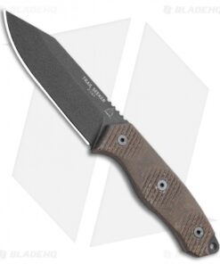 TOPS Knives Trail Seeker Fixed Blade Knife Green Canvas Micarta (4.5" black)