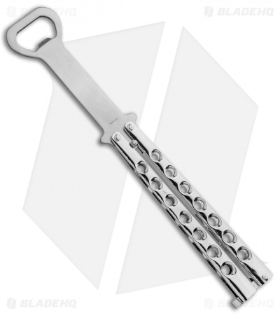 The Bartender "Bottle-Fly" Butterfly Knife Bottle Opener (Silver)