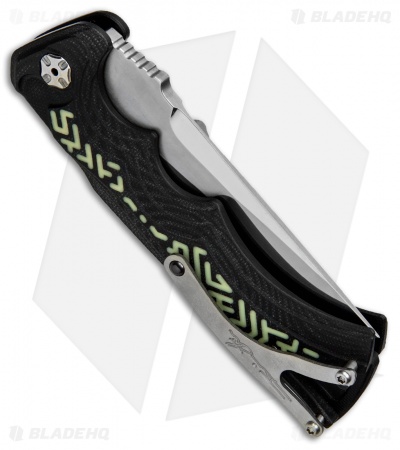 Brian Tighe Custom Tighe Fighter Drop Point Automatic Glow Pattern (3.9" Polish) - Image 3