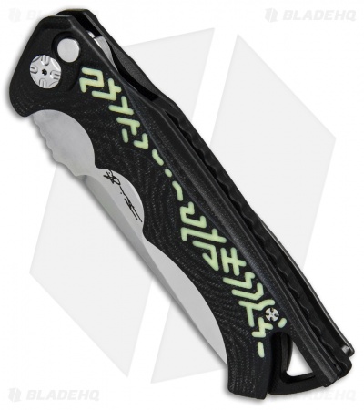 Brian Tighe Custom Tighe Fighter Drop Point Automatic Glow Pattern (3.9" Polish) - Image 2