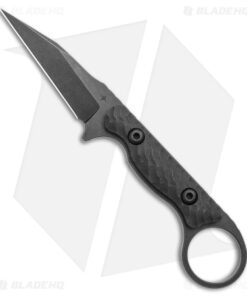 Toor Knives Jank Shank Carbon Tactical Fixed Blade Knife Black G-10 (3" Black)