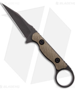 Toor Knives Jank Shank Fixed Blade Knife Covert Green G-10(3" Black)