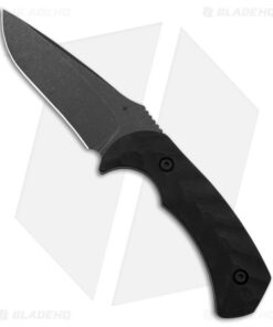 Toor Knives Mullet Fixed Blade Knife Ebony Wood (4" Black)