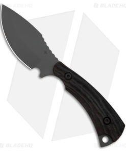 Toor Knives Vellum Skinner Fixed Blade Knife Antler Textured Ebony (3.50" Gray)