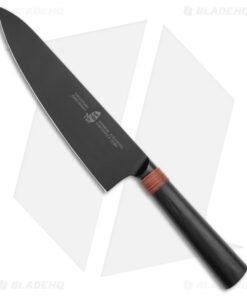Tuo Cutlery Dark Knight Chef Knife Black Pakkawood (8" Black)