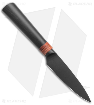 Tuo Cutlery Dark Knight 3.5" Paring Knife Black Pakkawood (Black) - Image 2