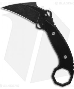 TuyaKnife Aswang Karambit Fixed Blade Knife Black G-10 (2.5" Black SW)