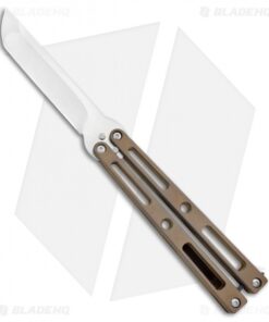 VMX Vallotton/Maverick Custom Balisong Knife Bronze Ti (4.25" Satin S35VN)