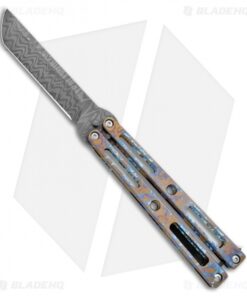 VMX Vallotton/Maverick Custom Balisong Knife Nebula Ti (4.25" Damascus)