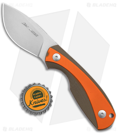 Viper Lille1 GGO Fixed Blade Knife Green/Orange G-10 (2.8" Stonewash) - Image 4