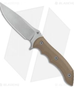 WE Knife Co. Stonefish Fixed Blade Knife Tan G-10 (4.46" Stonewash) 919B