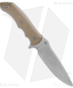 Alternative view of WE Knife Co. Stonefish Fixed Blade Knife Tan G-10 (4.46" Stonewash) 919B