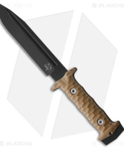 Wander Tactical Centuria Fixed Blade Knife Micarta Brown (7" Black)