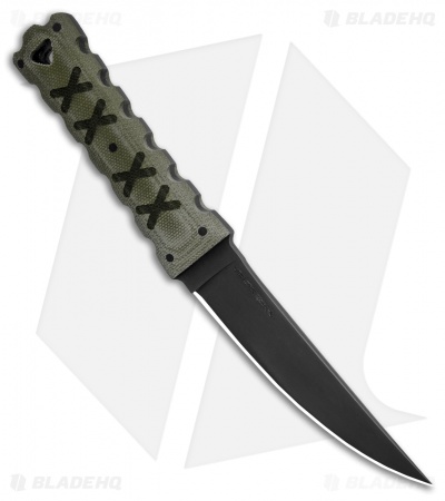Williams Blade Design Hira Zukuri HZT 004 Fixed Blade Green Micarta (4.5" Black) - Image 2