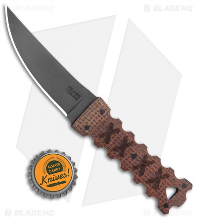 Williams Blade Design Hira Zukuri Mini Kaiken Fixed Blade Micarta (3.5" Black) - Image 4