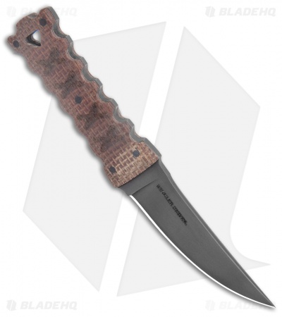 Williams Blade Design Hira Zukuri Mini Kaiken Fixed Blade Micarta (3.5" Black) - Image 2