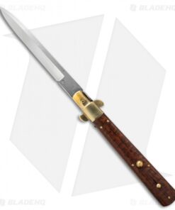 AGA Campolin 13" Italian Frosolone Automatic Brass/Snakewood (6.5" Bayonet)