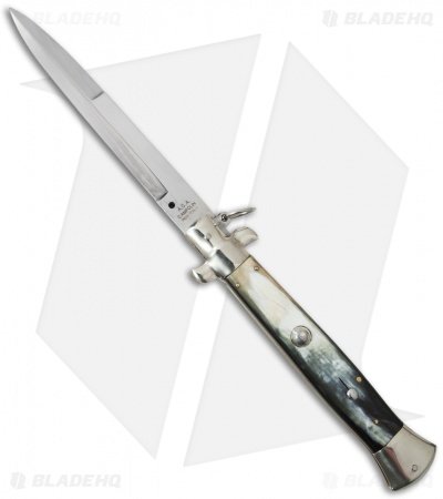 AGA Campolin 15" Ring Pull Automatic Italian Stiletto Brazilian (7" Satin Bayo)