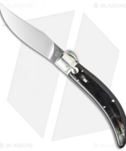 Lepre 9" Sicilian Picklock Automatic Knife Dark Horn (3.7" Satin)