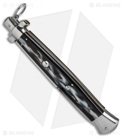 AGA Campolin 18" Ring Pull Automatic Italian Stiletto Sim Horn (8" Satin Bayo) - Image 2