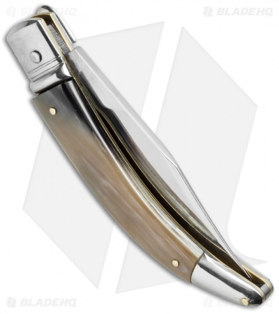 AGA Campolin Diana Lever Lock Automatic Knife Honey Horn (3.75" Satin) - Image 2