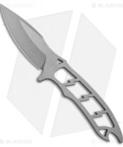 Attleboro Knives Dau Tranh Fixed Blade Neck Knife w/Tan Sheath (2.5" Metallic)