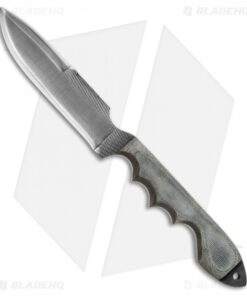 Anza Knives V-TAC Fixed Blade Knife Black Micarta (6" Gray)