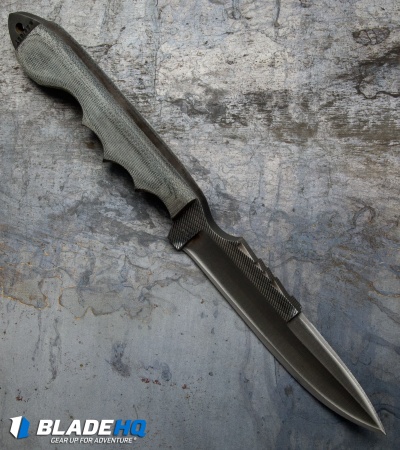 Anza Knives V-TAC Fixed Blade Knife Black Micarta (6" Gray) - Image 2