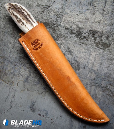 Anza Knives 709-E Fixed Blade Knife Stag Horn (4.5" Satin) - Image 3