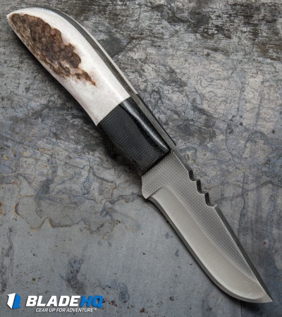 Anza Knives 709-E Fixed Blade Knife Stag Horn (4.5" Satin) - Image 2