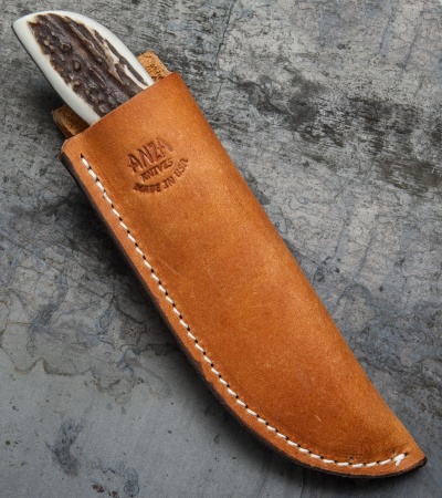 Anza Knives JWK-3FE Fixed Blade Knife Stag Horn (3.25" Satin) - Image 3