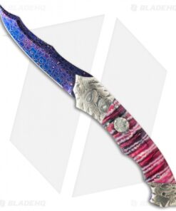 Brandon Vallotton Custom Thorn Automatic Knife Red Molar (3.25" Damascus)
