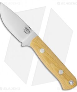 Bark River Bravo Necker Fixed Blade Knife Yellow Micarta (2.75" Satin)