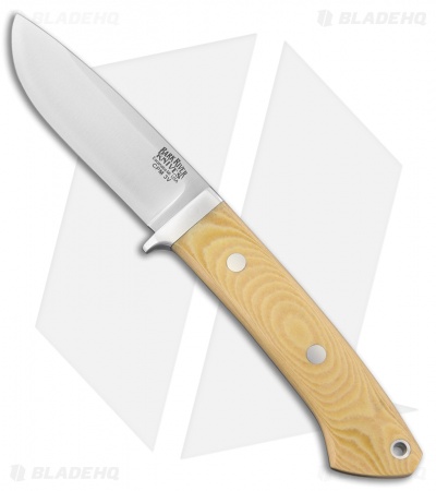 Bark River Classic Drop Point Knife Fixed Blade Antique Micarta (3.75" A2 Satin)
