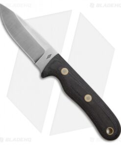 Battle Horse Knives Pit Bull Fixed Blade Knife Black Micarta (3.5" Satin) BHK