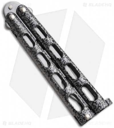 Bear & Son 113TR Small Butterfly Knife Trainer w/ Silver Vein (3.3" Satin Dull) - Image 2