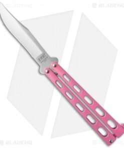 Bear & Son 5" Butterfly Knife Pink (4" Satin) 114PK