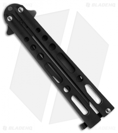 Bear & Son 117 Large Butterfly Knife Black (4" Satin) - Image 2
