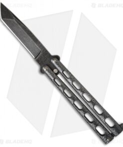 Bear Butterfly Knife Large Tanto Damascus Blade (4" Plain) 114AD