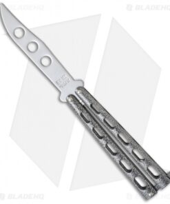 Bear & Son 114TR Butterfly Knife Trainer Silver Vein (4" Dull Blade)