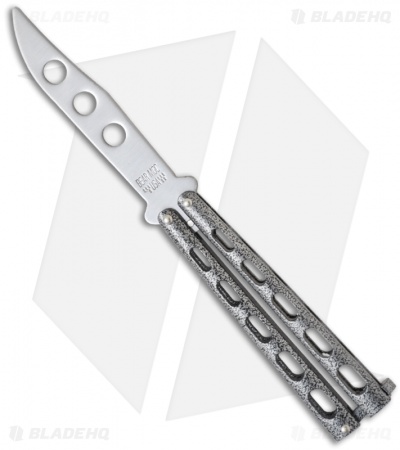Bear & Son 114TR Butterfly Knife Trainer Silver Vein (4" Dull Blade)