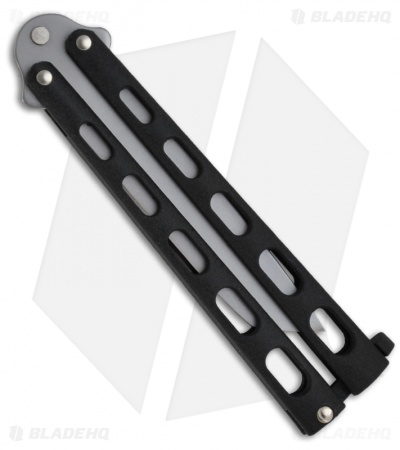 Bear & Son 114AB Large Tanto Butterfly Knife (4" Bead Blast) - Image 2