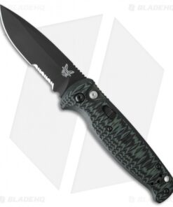 Benchmade CLA Compact Lite Auto Knife Green/Black (3.4" Black Serr) 4300SBK-1