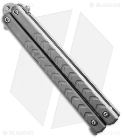 Benchmark Bowie Butterfly Knife Stainless Steel (4.25" Stonewash) - Image 2