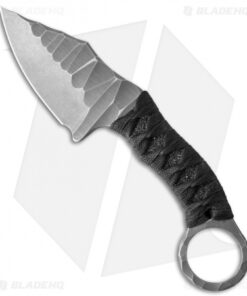 Borka Blades SRambit Fixed Blade Knife Katana Style Wrap (3" Stonewash)