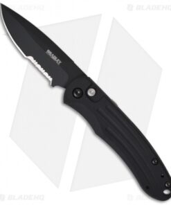 Bradley Alias II Small Automatic Knife (2.9" Black Serr) 17950SBK