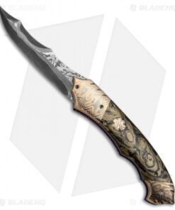 Brandon Vallotton Custom Thorn Automatic Knife M4 Mokume (3.25" Damascus)